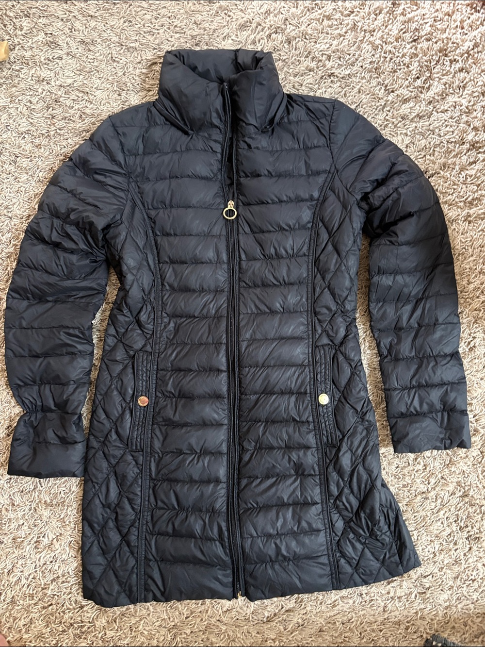 Michael Kors, black packable down winter jacket